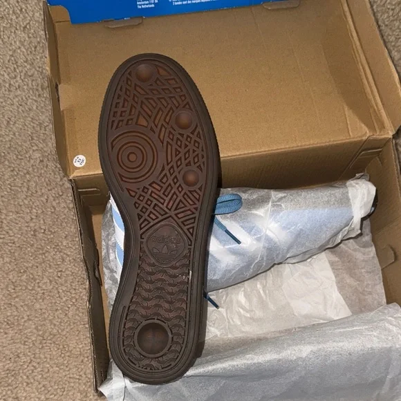 Adidas Spezial Light Blue and White Sneakers - Picture 2 of 3